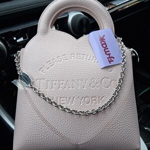 Tiffany & Co. Pink Leather Small Women's Tote Bag NWT